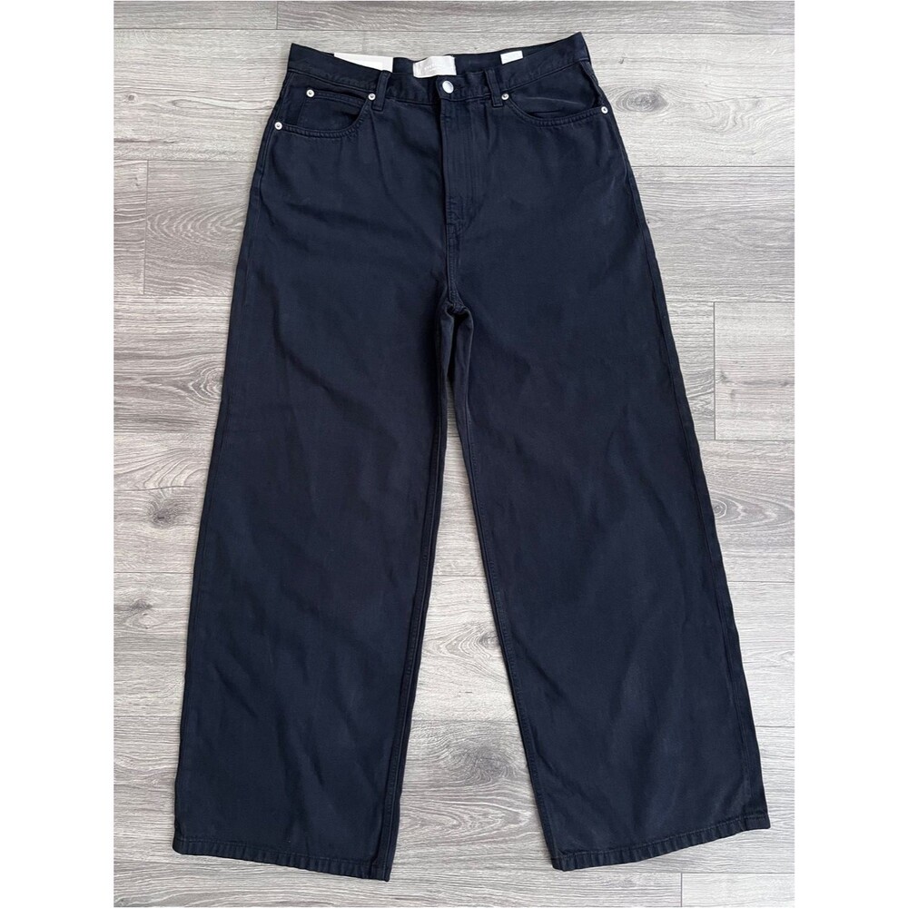 EVERLANE The OG Baggy Jeans Size 31 Ink Navy Relaxed Wide Leg Tencel Denim Retro - Picture 2 of 7